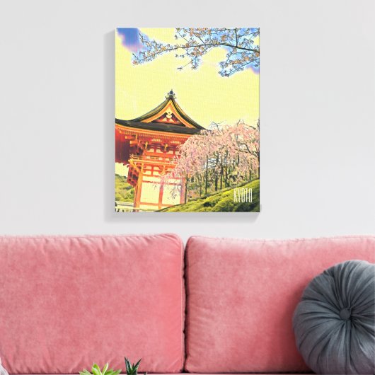 Kyoto Japan Cherry Blossom reisfotografie Canvas Afdruk (Insitu (Woonkamer))