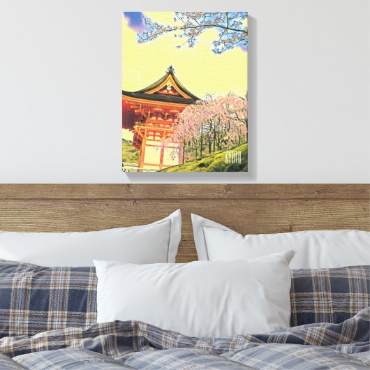 Kyoto Japan Cherry Blossom reisfotografie Canvas Afdruk (Insitu (Slaapkamer))