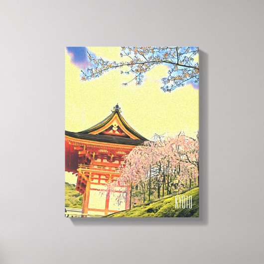 Kyoto Japan Cherry Blossom reisfotografie Canvas Afdruk (Voorkant)