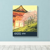 Kyoto Japan Cherry Blossom reisfotografie Canvas Afdruk (Insitu (Houten vloer))