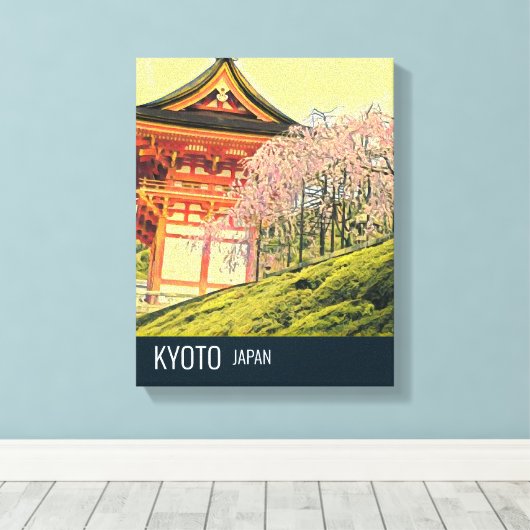 Kyoto Japan Cherry Blossom reisfotografie Canvas Afdruk (Insitu (Houten vloer))