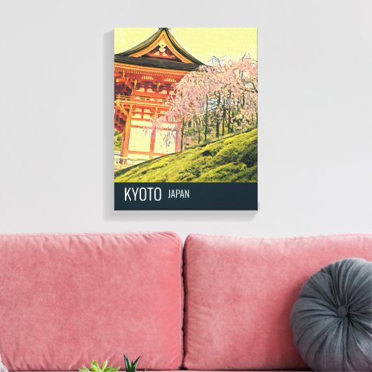 Kyoto Japan Cherry Blossom reisfotografie Canvas Afdruk (Insitu (Woonkamer))