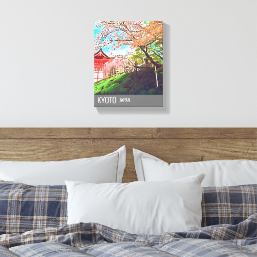 Kyoto Japan Cherry Blossom reisfotografie Canvas Afdruk (Insitu (Slaapkamer))