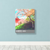 Kyoto Japan Cherry Blossom reisfotografie Canvas Afdruk (Insitu (Houten vloer))