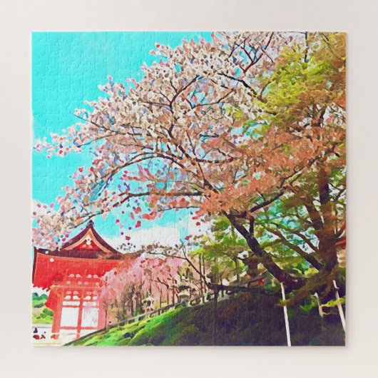 Kyoto Japan Cherry Blossom reisfotografie Legpuzzel (Verticaal)