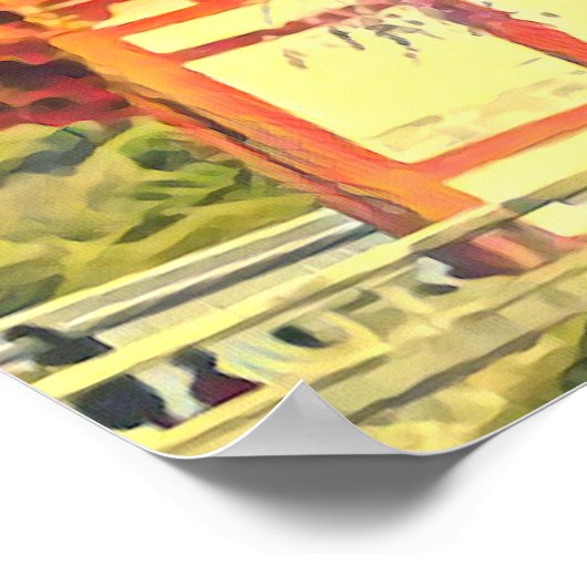 Kyoto Japan Cherry Blossom reisfotografie Poster (Hoek)