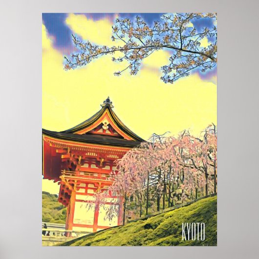 Kyoto Japan Cherry Blossom reisfotografie Poster (Voorkant)