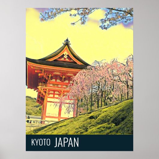 Kyoto Japan Cherry Blossom reisfotografie Poster (Voorkant)