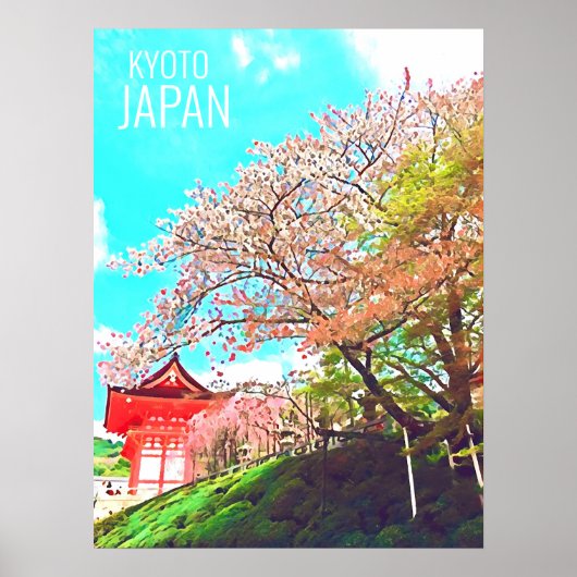 Kyoto Japan Cherry Blossom reisfotografie Poster (Voorkant)
