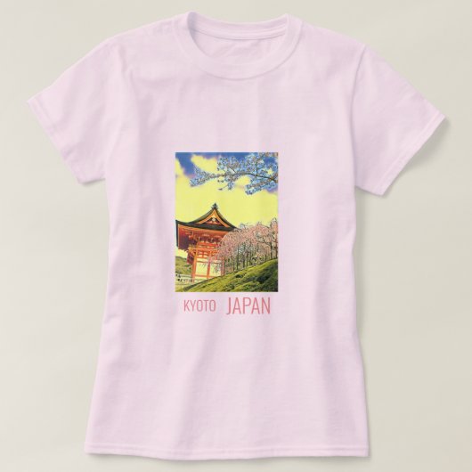 Kyoto Japan Cherry Blossom reisfotografie T-shirt (Design voorkant)