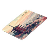 Kyoto Japan Cherry Blossom Temple Art –  Sapura  Magneet (Linkerzijde)