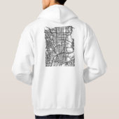 Kyoto Japan City Map Hoodie (Achterkant)