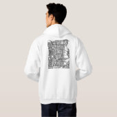 Kyoto Japan City Map Hoodie (Achterkant volledig)
