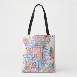 Kyoto Japan City Map Tote Bag