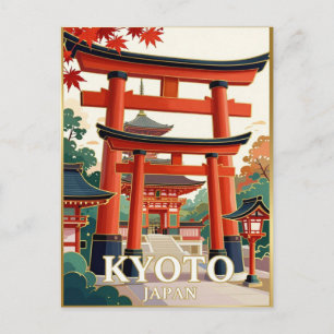 Kyoto Japan Fushimi Inari Reizen ⛩️ Briefkaart
