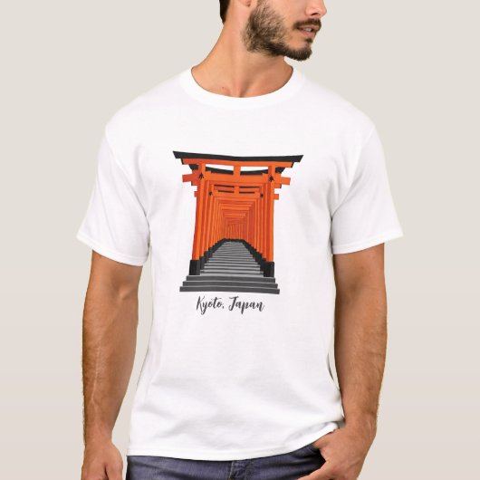 Kyoto Japan Fushimi Inari Taisha T-shirt (Voorkant)