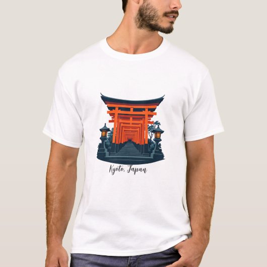 Kyoto Japan Fushimi Inari Taisha T-shirt (Voorkant)