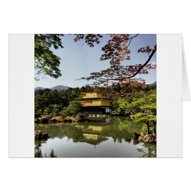Kyoto Japan Goldentemple Temple Kinkaku-Ji (Voorkant Horizontaal)