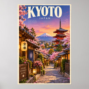 Kyoto Japan Kersenbloesem Pagode Reisposter Wa Poster