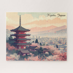 Kyoto Japan Kersenbloesem Tempel Kunst – Sapura Legpuzzel
