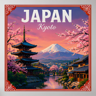 🌸 Kyoto Japan Kersenbloesemseizoen 🌸 Poster