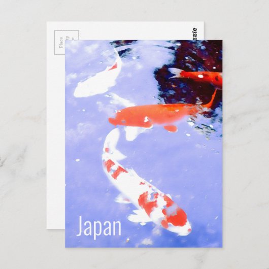 Kyoto Japan Kohaku koi carp Japans reizen Briefkaart (Voorkant / Achterkant)