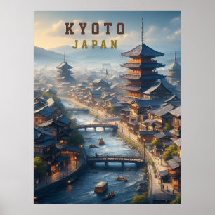 Kyoto Japan Landschap Reis Oudheid Poster