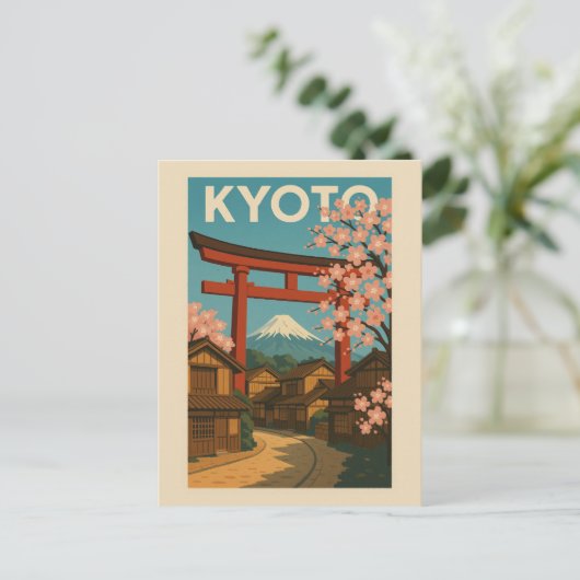  Kyoto Japan Mountain Travel Briefkaart (Staand voorkant)