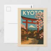 Kyoto Japan Mountain Travel Briefkaart (Voorkant / Achterkant)