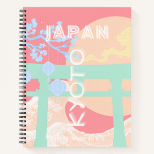 Kyoto Japan Pastel Travel Art Notitieboek