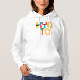 Kyoto Japan Pop Art Letters Hoodie