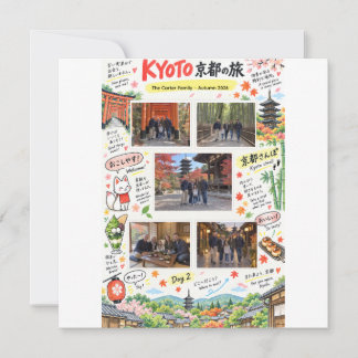 Kyoto Japan Reis 5 Foto Collage Reis Zine Kaart