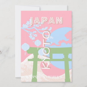 Kyoto Japan Reiskunst, Pastelreizen Kunst Feestdagenkaart