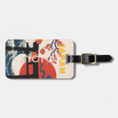 Kyoto Japan Reiskunst, Retro Reiskunst Bagagelabel (Voorkant horizontaal)