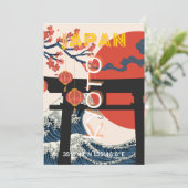 Kyoto Japan Reiskunst, Retro Reiskunst Feestdagenkaart (Staand voorkant)