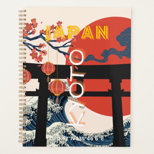 Kyoto Japan Reiskunst, Retro Reiskunst Planner (Voorkant)