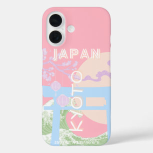 Kyoto Japan Reiskunst, Roze Pastel Reiskunst iPhone 16 Hoesje