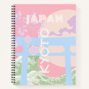 Kyoto Japan Reiskunst, Roze Pastel Reiskunst Notitieboek