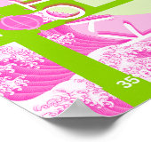 Kyoto Japan Reiskunst, Roze Reiskunst Poster (Hoek)