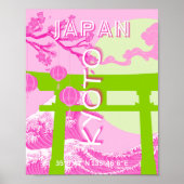 Kyoto Japan Reiskunst, Roze Reiskunst Poster (Voorkant)