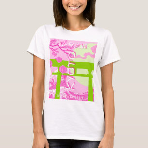 Kyoto Japan Reiskunst, Roze Reiskunst T-shirt