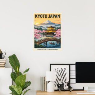 Kyoto Japan Reisposter Aziatische Muurkunst Poster