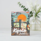 Kyoto Japan reisposter Briefkaart (Staand voorkant)