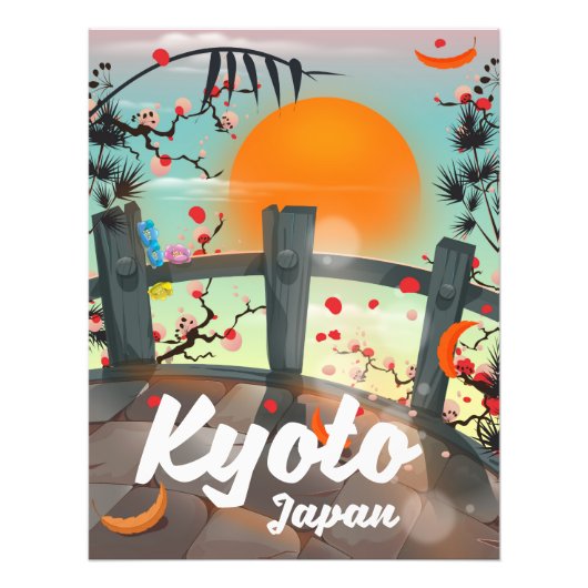 Kyoto Japan reisposter Foto Afdruk (Voorkant)