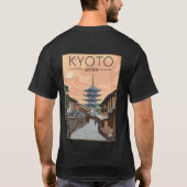 Kyoto Japan Reisposter T-shirt (Achterkant)