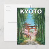 Kyoto Japan Reizen Briefkaart (Voorkant / Achterkant)