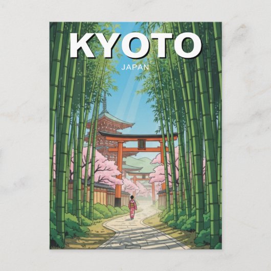 Kyoto Japan Reizen Briefkaart (Voorkant)