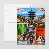 Kyoto Japan Reizen Briefkaart (Voorkant / Achterkant)