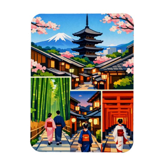 Kyoto Japan Reizen Magneet (Verticaal)