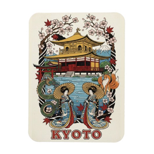 Kyoto Japan Reizen Magneet (Verticaal)